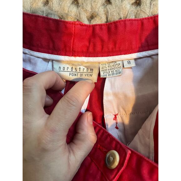 Vintage high rise red shorts size 8 ( small) - Picture 2 of 6